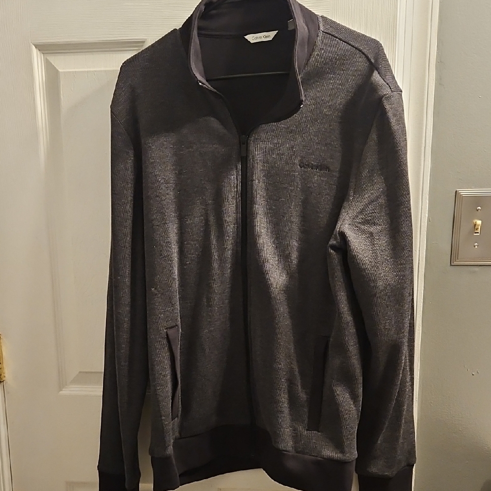 Calvin Klein Men's Charcoal Zip-Up Jacket